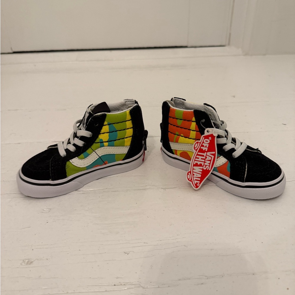 Vans Kids High-Top Sneakers - Black, Green, Orange